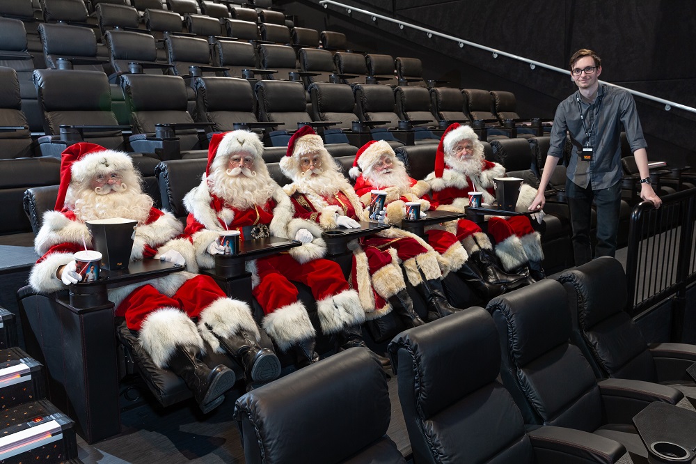 Santas relaxed on Vue Plymouth’s new luxurious recliner seats The